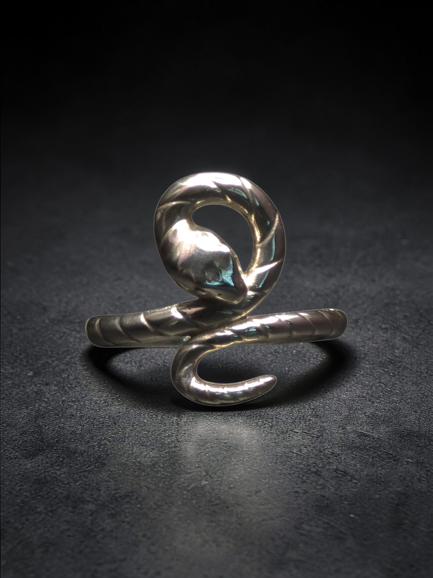 The Aura Collection: Serpent Ring — Sterling Silver