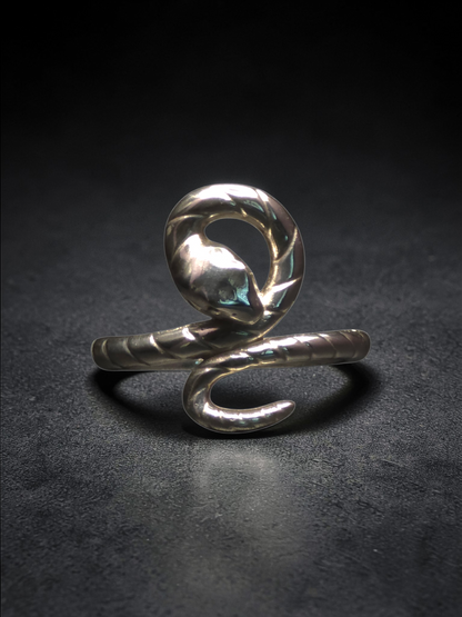 The Aura Collection: Serpent Ring — Sterling Silver