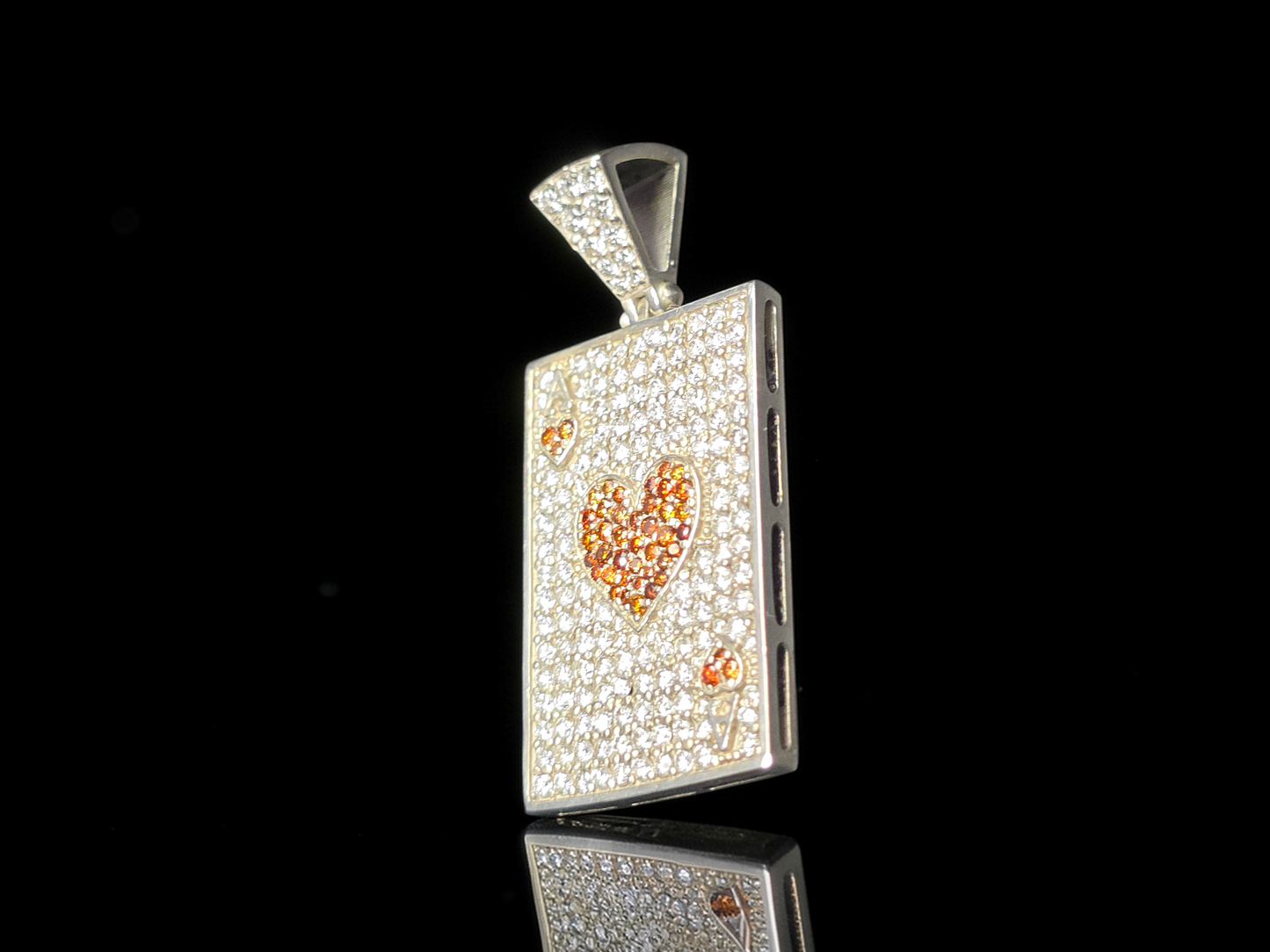 The High Stakes Collection: Ace of Hearts Pendant — Sterling Silver