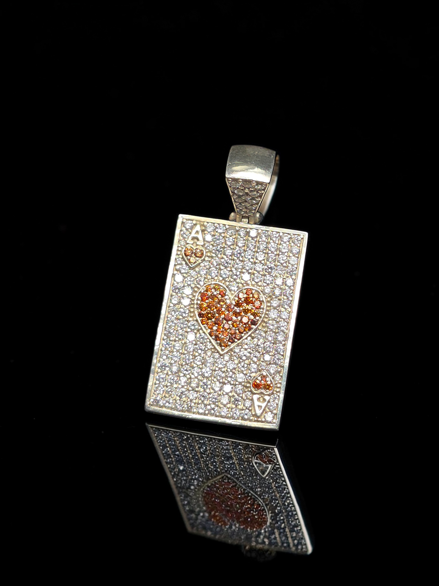 The High Stakes Collection: Ace of Hearts Pendant — Sterling Silver