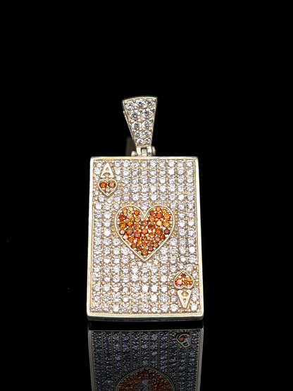 The High Stakes Collection: Ace of Hearts Pendant — Sterling Silver