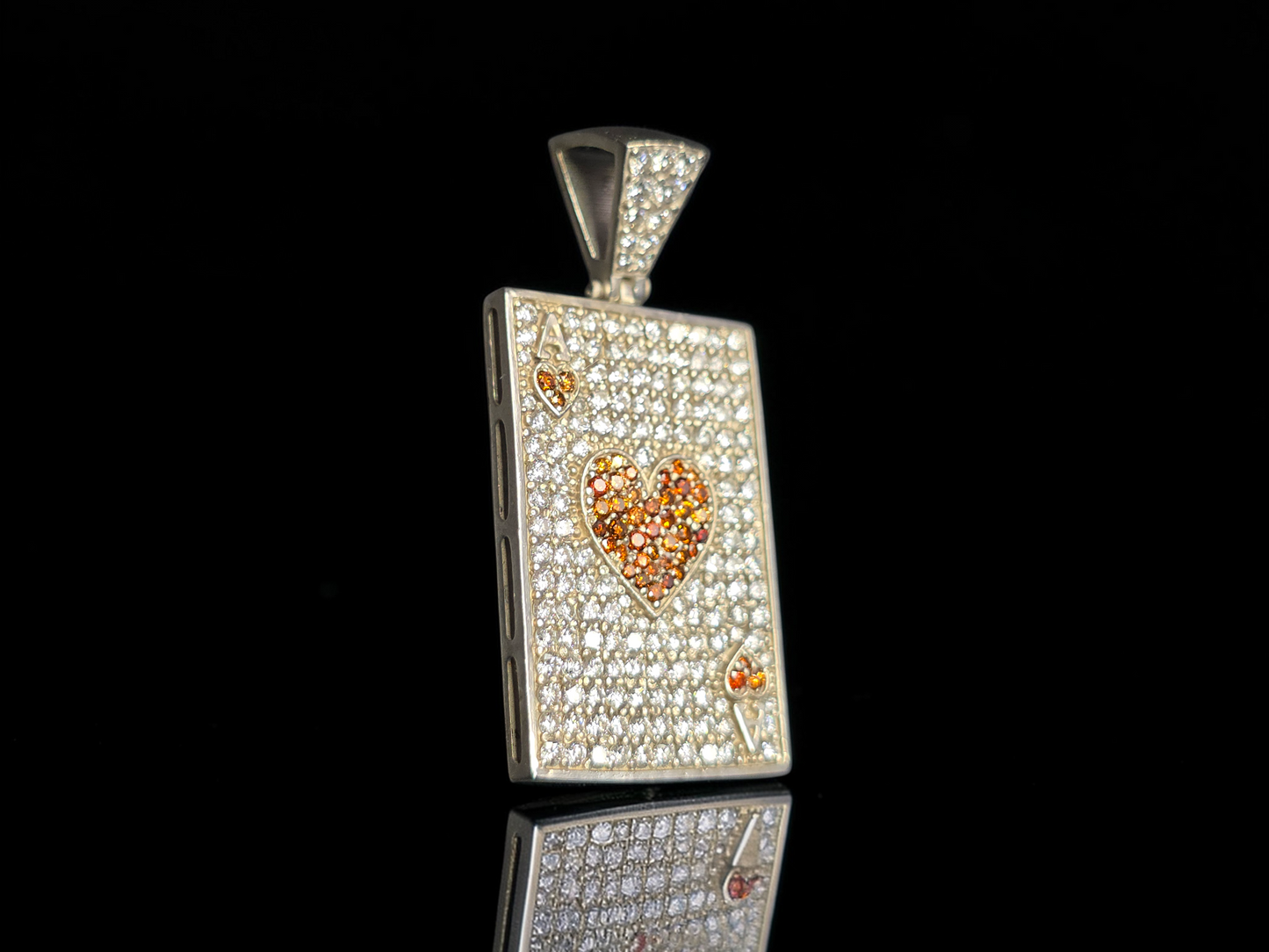 The High Stakes Collection: Ace of Hearts Pendant — Sterling Silver
