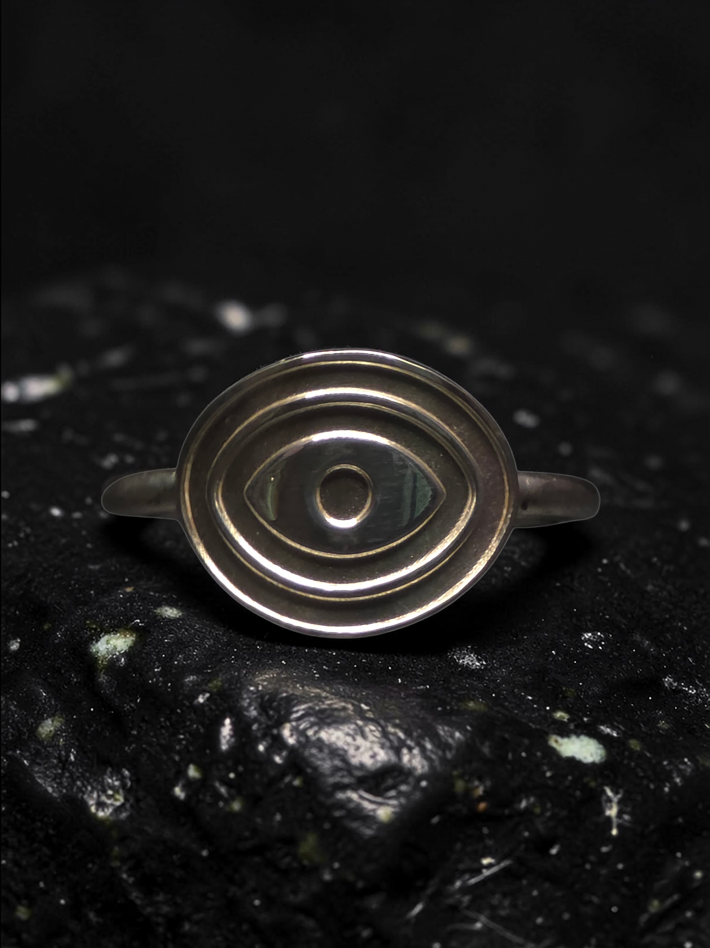 The Aura Collection: Evil Eye Ring — Sterling Silver