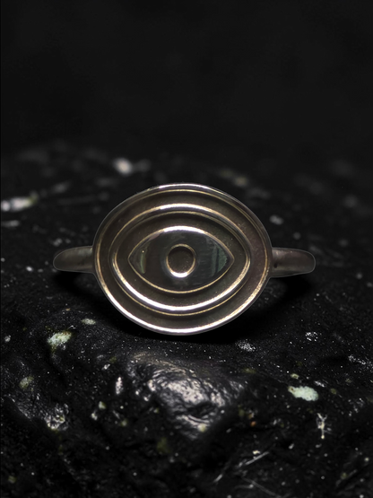 The Aura Collection: Evil Eye Ring — Sterling Silver